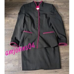 Escada by Margaretha Ley 2PC Pure Wool Skirt Set